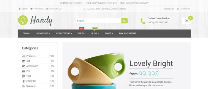 Handy Beste Shopify Themes [2026]