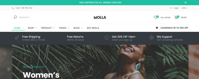 Molla Beste Shopify Themes [2026]