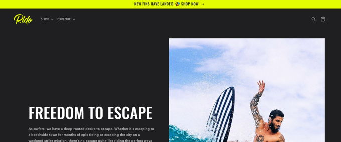 Ride Beste Shopify Themes [2026]