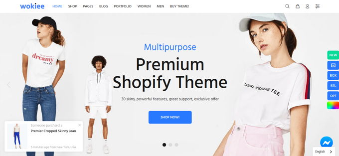 Wokiee Beste Shopify Themes [2026]