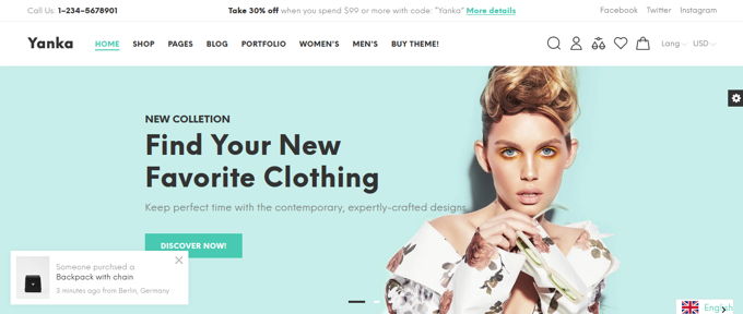 Yanka Beste Shopify Themes [2026]