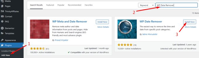 Datum Wordpress post verwijderen WP Date Remover