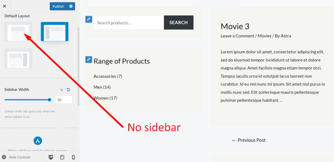 Hoe zijbalk in WordPress verwijderen Astra globally Hoe zijbalk in WordPress verwijderen Astra globally