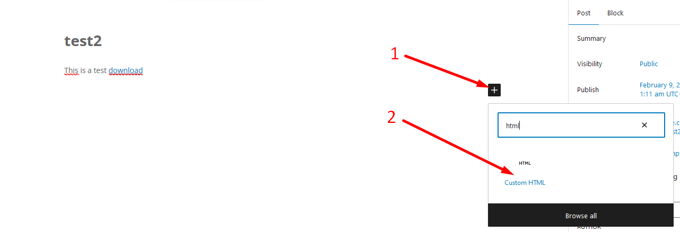 Javascript toevoegen aan Wordpress Gutenberg