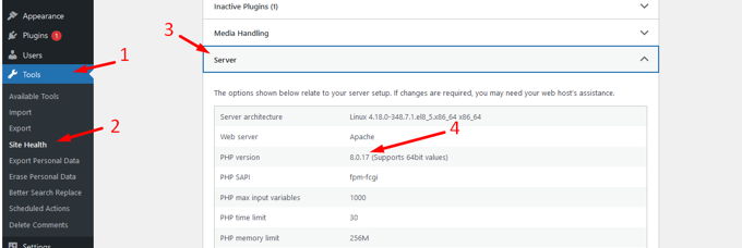 Kan afbeeldingen niet uploaden naar WordPress PHP-version