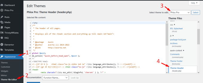 Metatag toevoegen aan WordPress aanpasen header.php