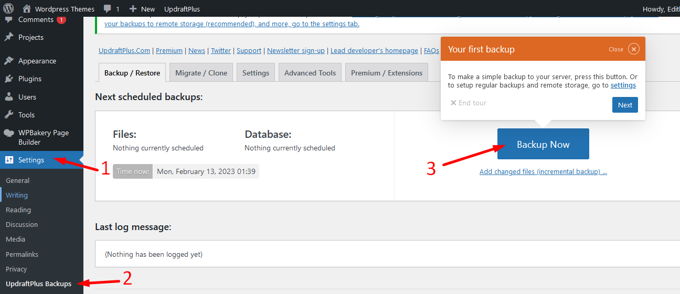 Wordpress mediabibliotheek downloaden Plugin UpdraftPlus