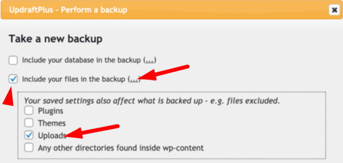 Wordpress mediabibliotheek downloaden Plugin UpdraftPlus